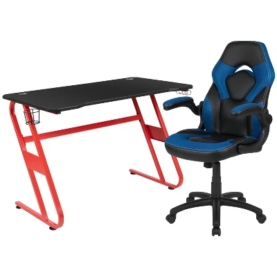 Flash Furniture Gaming Desk And Racing Chair Set With Cup Holder And Headphone Hook 14 Flash Furniture Gaming Desk And Racing Chair Set With Cup Holder And Headphone Hook - Image 12