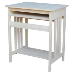 International Concepts Mission Computer Stand Unfinished -Luxe Living Interiors Shop GUEST a5bf80fc b4c9 4b22 9ba8 1f4200969b0d