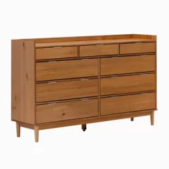 Mid-Century Modern Solid Wood 9 Drawer Horizontal Dresser - Saracina Home -Luxe Living Interiors Shop GUEST a5d5644c 70fb 4098 a150 33db6395ee8f