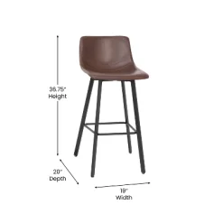 Merrick Lane Set Of 2 Modern Upholstered Stools With Contoured, Low Back Bucket Seats And Iron Frames 15 Merrick Lane Set Of 2 Modern Upholstered Stools With Contoured, Low Back Bucket Seats And Iron Frames -Luxe Living Interiors Shop GUEST a6564103 c9c0 4f5e 87ae 0040e5b5297f