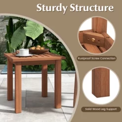 Tangkula 1PC/2PCS Patio Hardwood End Table Square Side Table With Slatted Tabletop Small Coffee Bistro Table Indoor Outdoor Side Table 13 Tangkula 1PC/2PCS Patio Hardwood End Table Square Side Table With Slatted Tabletop Small Coffee Bistro Table Indoor Outdoor Side Table -Luxe Living Interiors Shop GUEST a6fd679f f65b 46c6 9a20 6ba8c66154f1