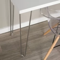 Gibby Modern Glam Hairpin Leg Writing Desk Faux White Marble - Saracina Home -Luxe Living Interiors Shop GUEST a721066f 3224 4cc1 a61c a62baa6ba469