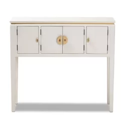 Aiko Wood Console Table White - Baxton Studio