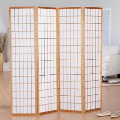 4 Panel Room Divider Natural - Ore International -Luxe Living Interiors Shop GUEST a889634a 03bd 4e07 ab45 81fd6b14d1e5