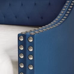 Twin Nova Faux Leather Upholstered Sofa Daybed With Trundle Blue - Eco Dream 7 Twin Nova Faux Leather Upholstered Sofa Daybed With Trundle Blue - Eco Dream -Luxe Living Interiors Shop GUEST a8d5d7d4 33d8 4ecf 9bcb 6b47075878f9