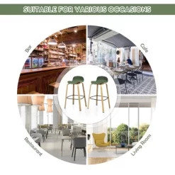 Costway Set Of 2 Counter Height Bar Stools W/Footrest&Solid Metal Legs YellowGreen 16 Costway Set Of 2 Counter Height Bar Stools W/Footrest&Solid Metal Legs YellowGreen -Luxe Living Interiors Shop GUEST ac687a5b 1bc3 4848 a5a8 341e354932aa