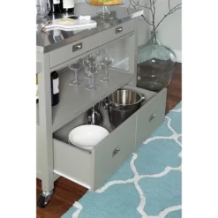 Sydney Kitchen Cart - Linon -Luxe Living Interiors Shop GUEST ace90c62 4f53 4835 b959 6ce9e5f5025b