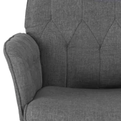 Modern Upholstered Tufted Office Chair With Arms Gray - Techni Mobili -Luxe Living Interiors Shop GUEST ade6e5d9 2538 4c18 8d52 2f50787d5c9b