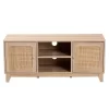 Elsbeth Wood And Natural Rattan 2 Door TV Stand For TVs Up To 40" Light Brown/Natural Brown - Baxton Studio 1 Elsbeth Wood And Natural Rattan 2 Door TV Stand For TVs Up To 40" Light Brown/Natural Brown - Baxton Studio -Luxe Living Interiors Shop GUEST ae5303b9 d281 4f5e a6c5 cf26b2975961