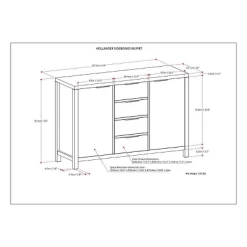 54" Fabian Sideboard Buffet Warm Walnut Brown - WyndenHall -Luxe Living Interiors Shop GUEST ae7b3e2f 44e5 4327 8258 a6ec6bbc171b