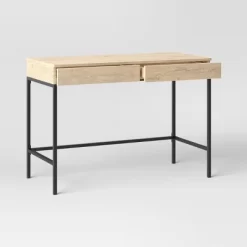 Loring Wood Writing Desk With Drawers And Charging Station - Threshold™ -Luxe Living Interiors Shop GUEST aec389da cbfb 441c 9aaf 873f30b3c163