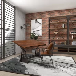 Industrial Teak Wood Console Table Brown - Olivia & May -Luxe Living Interiors Shop GUEST afe5664b 84bc 4aa3 a713 e630d1a64ad5