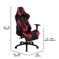 BlackArc Echo Gaming Desk & Chair Set: Black & Red Faux Leather Reclining Gaming Chair; Gaming Desk With Headphone Hook And Cupholder -Luxe Living Interiors Shop GUEST b020a290 b6ca 4167 b724 3bc761c4d273 1