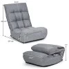 Costway 4-Position Floor Chair Folding Lazy Sofa W/Adjustable Backrest& Headrest Gray -Luxe Living Interiors Shop GUEST b03bae51 de54 417f 98a7 dbd13837efbb