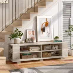 Costway TV Stand Entertainment Media Center Console For TV's Up To 65'' W/Storage Shelves -Luxe Living Interiors Shop GUEST b07ab570 a927 43fa a3d5 94728d32928a