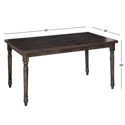 60" Burntwood Wide Rectangular Dining Table Weathered Gray - Buylateral -Luxe Living Interiors Shop GUEST b0b33b24 4f7b 4cd7 a2c2 dfb3c6155acd