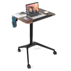 Costway Pneumatic Standing Desk Tilting Adjustable Laptop Cart Mobile Podium Cup Holder -Luxe Living Interiors Shop GUEST b12de1db e91a 4fae bb4b 1005764f6572