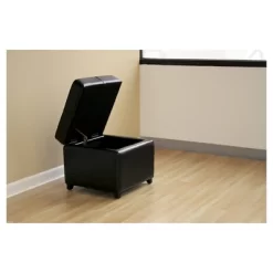 Full Leather Storage Cube Ottoman Black - Baxton Studio 9 Full Leather Storage Cube Ottoman Black - Baxton Studio -Luxe Living Interiors Shop GUEST b27e35d1 cd8d 45cc bedb e8759ba028e9