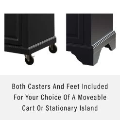 Lafayette Stone Top Portable Kitchen Island/Cart Black/White - Crosley 14 Lafayette Stone Top Portable Kitchen Island/Cart Black/White - Crosley -Luxe Living Interiors Shop GUEST b311df90 ae02 4ded 8a08 981a2875429c