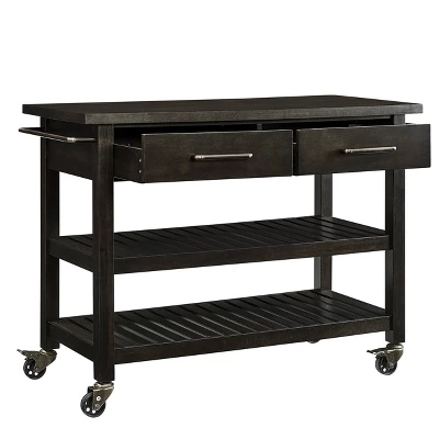 Havelock Rolling Kitchen Island Dark Tobacco - Holly & Martin 13 Havelock Rolling Kitchen Island Dark Tobacco - Holly & Martin - Image 11