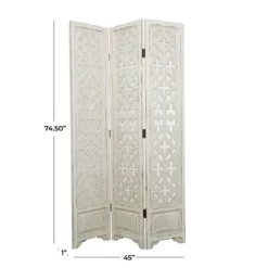 Country Cottage Wood Room Divider Screen White - Olivia & May -Luxe Living Interiors Shop GUEST b42c51df e8f4 4c10 8525 7acf10b6649c