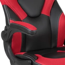 BlackArc Gamma Gaming Desk & Chair Set - Black & Red High Back Gaming Chair With Flip-Up Arms; Desk With Detachable Headphone Hook/Cupholder -Luxe Living Interiors Shop GUEST b470aab9 4eb5 4fc8 80ab 57b868ae01bb