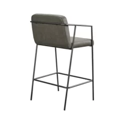 Burke Faux Leather Counter Height Barstool With Metal Frame Brown - Madison Park -Luxe Living Interiors Shop GUEST b50517cd be7f 4d5b 9002 977f833e092e