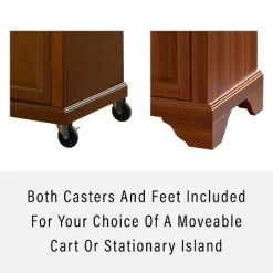 Lafayette Wood Top Full Size Kitchen Island/Cart Cherry/Natural - Crosley -Luxe Living Interiors Shop GUEST b517e080 b205 46b1 9a7d b8a75cd0999f