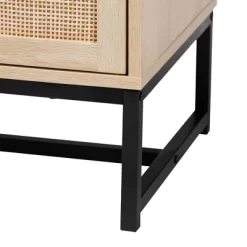 Caterina Wood And Natural Rattan 2 Door Storage Cabinet Natural Brown/Black - Baxton Studio -Luxe Living Interiors Shop GUEST b610d7a0 15e1 48d2 9482 f03fa0c05975
