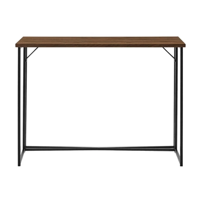 Maxwell Modern Glam Simple Y Leg Writing Desk Dark Walnut - Saracina Home 4 Maxwell Modern Glam Simple Y Leg Writing Desk Dark Walnut - Saracina Home - Image 2