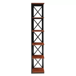 63.75" Oxford 5 Tier Corner Bookcase - Breighton Home -Luxe Living Interiors Shop GUEST b77d1091 bbe6 4af6 8580 a5fa89b14166