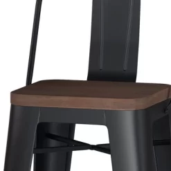 Set Of 2 30" Josephine Metal/Wood Counter Height Barstools Black - WyndenHall -Luxe Living Interiors Shop GUEST b7bf43c7 bc9f 4144 83ca 8c8e920ed4ab