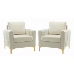 Set Of 2 Iapygia Contemporary Tufted Wooden Upholstered Club Chair With Metal Legs For Bedroom Club Chair| ARTFUL LIVING DESIGN 29 Set Of 2 Iapygia Contemporary Tufted Wooden Upholstered Club Chair With Metal Legs For Bedroom Club Chair| ARTFUL LIVING DESIGN -Luxe Living Interiors Shop GUEST b7c3eaf3 61db 4848 bba8 fb0df440a583
