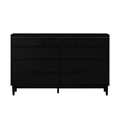 Mid-Century Modern Solid Wood 9 Drawer Horizontal Dresser - Saracina Home -Luxe Living Interiors Shop GUEST b8326513 d1f9 4b66 aa98 cbcef4c3e0c3