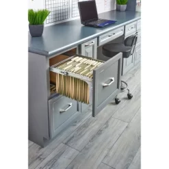 Rev-A-Shelf 15" Base Cabinet File Drawer Organizer System For Letter & Legal Sized Files For Home Office Or Home Storage, Chrome, RAS-FDSM-DM15-1 -Luxe Living Interiors Shop GUEST b8977614 0309 451e 9175 2be8af8e7fcc