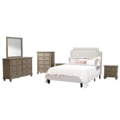6pc Queen Angelique Bedroom Set With Upholstered Platform Bed - Abbyson Living -Luxe Living Interiors Shop GUEST b90259b7 a2b1 4872 a815 cd32f48f687d