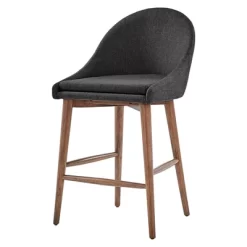 Set Of 2 24" Conrad Walnut Modern Counter Height Barstools - Inspire Q -Luxe Living Interiors Shop GUEST bb56f48a a05e 4d15 a014 aeba0dc581c7