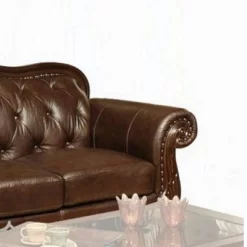 94" Anondale Sofa Espresso Top Grain Leather Match/Cherry - Acme Furniture 8 94" Anondale Sofa Espresso Top Grain Leather Match/Cherry - Acme Furniture -Luxe Living Interiors Shop GUEST bb75b87f 3b95 4c3b 8a29 eeab8f474bae