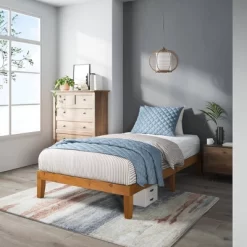 Alexia Standard Wood Platform Bed Frame Natural - Zinus -Luxe Living Interiors Shop GUEST bc5fe045 885b 452a be27 bda45f72183d