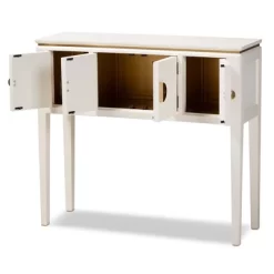 Aiko Wood Console Table White - Baxton Studio -Luxe Living Interiors Shop GUEST bc8d3eed f8e6 4168 a4fc 63694efed41d