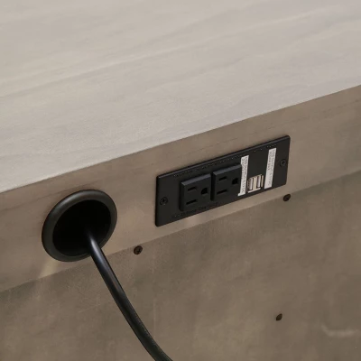 6pc Aurora Mid-Century Gray Bedroom Set With Upholstered Bed - Abbyson Living 12 6pc Aurora Mid-Century Gray Bedroom Set With Upholstered Bed - Abbyson Living - Image 10