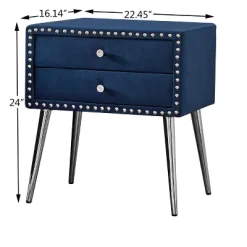 Button-Tufted Platform Bed With One Nightstand - ModernLuxe -Luxe Living Interiors Shop GUEST be733bad f101 48c1 b67a e8e8f8542b53