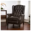 Walter Brown Bonded Leather Recliner Club Chair - Christopher Knight Home -Luxe Living Interiors Shop GUEST bee66e81 dcc5 4f54 a8aa 22f9c5e97f0f