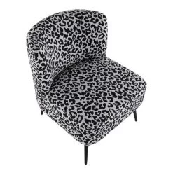 Fran Contemporary Leopard Fabric Slipper Chair - LumiSource -Luxe Living Interiors Shop GUEST befb603c 74f2 47b0 8401 b197072dacbf