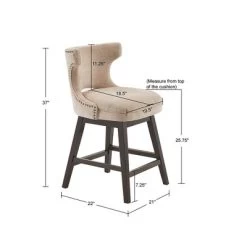 25.75" Cheryl Swivel Counter Height Barstool - Madison Park -Luxe Living Interiors Shop GUEST bfb4bbf5 5f42 44b1 a6a1 af659a1c1cd8