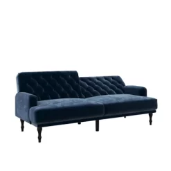 Lyla Upholstered Velvet Futon Blue - Room & Joy 13 Lyla Upholstered Velvet Futon Blue - Room & Joy -Luxe Living Interiors Shop GUEST c0c3bf7d 9225 4067 97bf b2a233eb8bcd