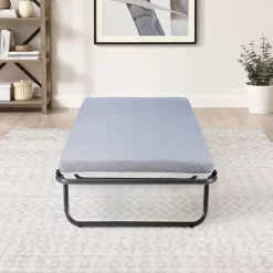 Twin Fensby Folding Bed Gray - Linon -Luxe Living Interiors Shop GUEST c2052d67 7235 4ad3 9bf5 b05bb0ce8539