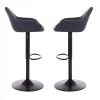 Set Of 2 Mid Century Modern Leatherette Gaslift Adjustable Swivel Barstool - Glitzhome 1 Set Of 2 Mid Century Modern Leatherette Gaslift Adjustable Swivel Barstool - Glitzhome -Luxe Living Interiors Shop GUEST c26c0532 149f 47e7 9a08 9231d5b22ac1