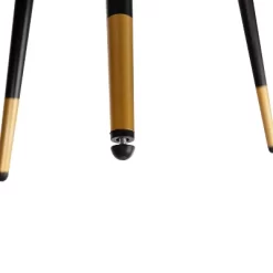 Flash Furniture Kora Commercial Grade Low Back Barstools-LeatherSoft Upholstery-Iron Frame-Integrated Footrest-Gold Tipped Legs-Set Of 2 -Luxe Living Interiors Shop GUEST c2bae3d8 ff77 4376 b9cf acd501f6023f