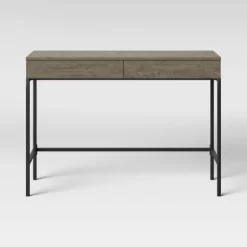 Loring Wood Writing Desk With Drawers And Charging Station - Threshold™ -Luxe Living Interiors Shop GUEST c3633cb0 827b 4541 9151 1e58719e08be